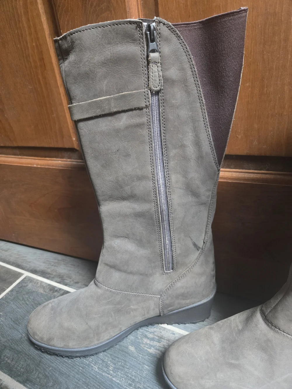 Eddie Bauer Taupe Wedge Knee-High Boots